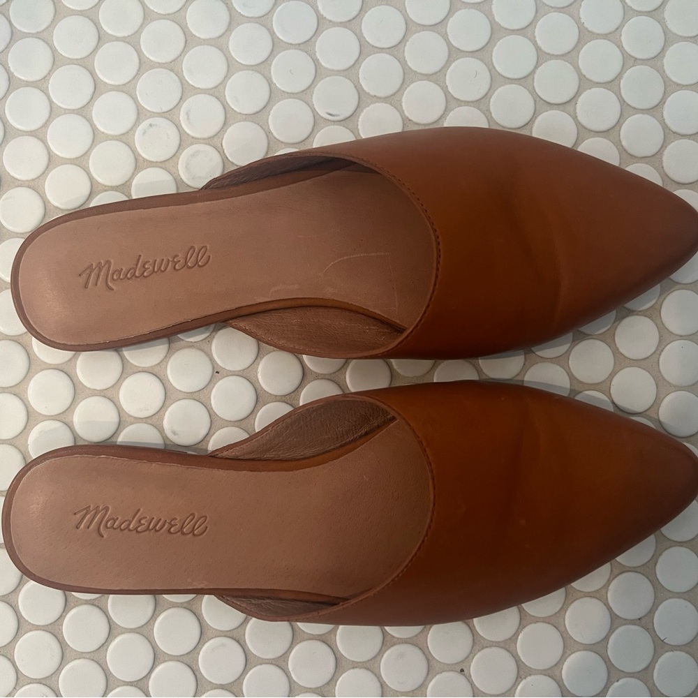Madewell mules, worn once!